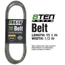 8TEN Belt with Kevlar for Husqvarna LTH1342 YTH150 144959 130801 95 1/2 x 1/2