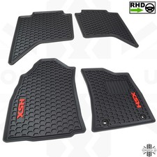 Rubber floor mat set for