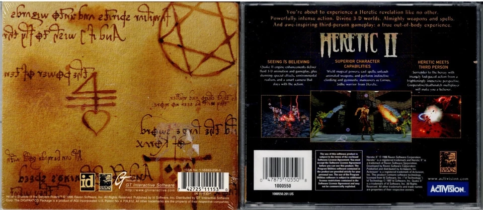Heretic Shadow of the Serpent Riders and Heretic II Pc New XP 2 Rare Classics - Image 2 of 2