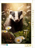 "Calvendo Puzzle A Motif From The Calendar \"Charming Badgers\" | 1000 Pieces, Fini"