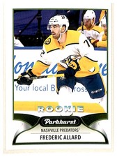 2021-22 Parkhurst Rookie Frederic Allard RC Nashville Predators #303