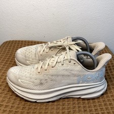 Hoka One One Clifton 9 Shoes Women's 8.5 Ivory White Running Athletic Sneakers