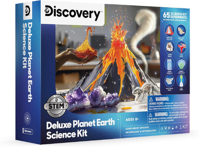   Planet Earth Science Kit   65 Experiment STEM Lab for Kids| Includes DIY Volca