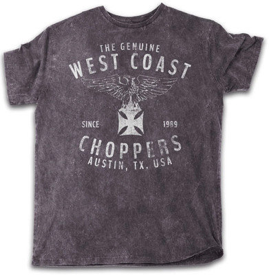 West Coast Choppers T-Shirt Herren Schwarz Eagle Print Front Back WCC Biker S-4X