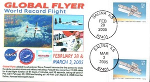 2005 Global Flyer World Record Flight Without Refueling Salina KS 2 Feb/3 March