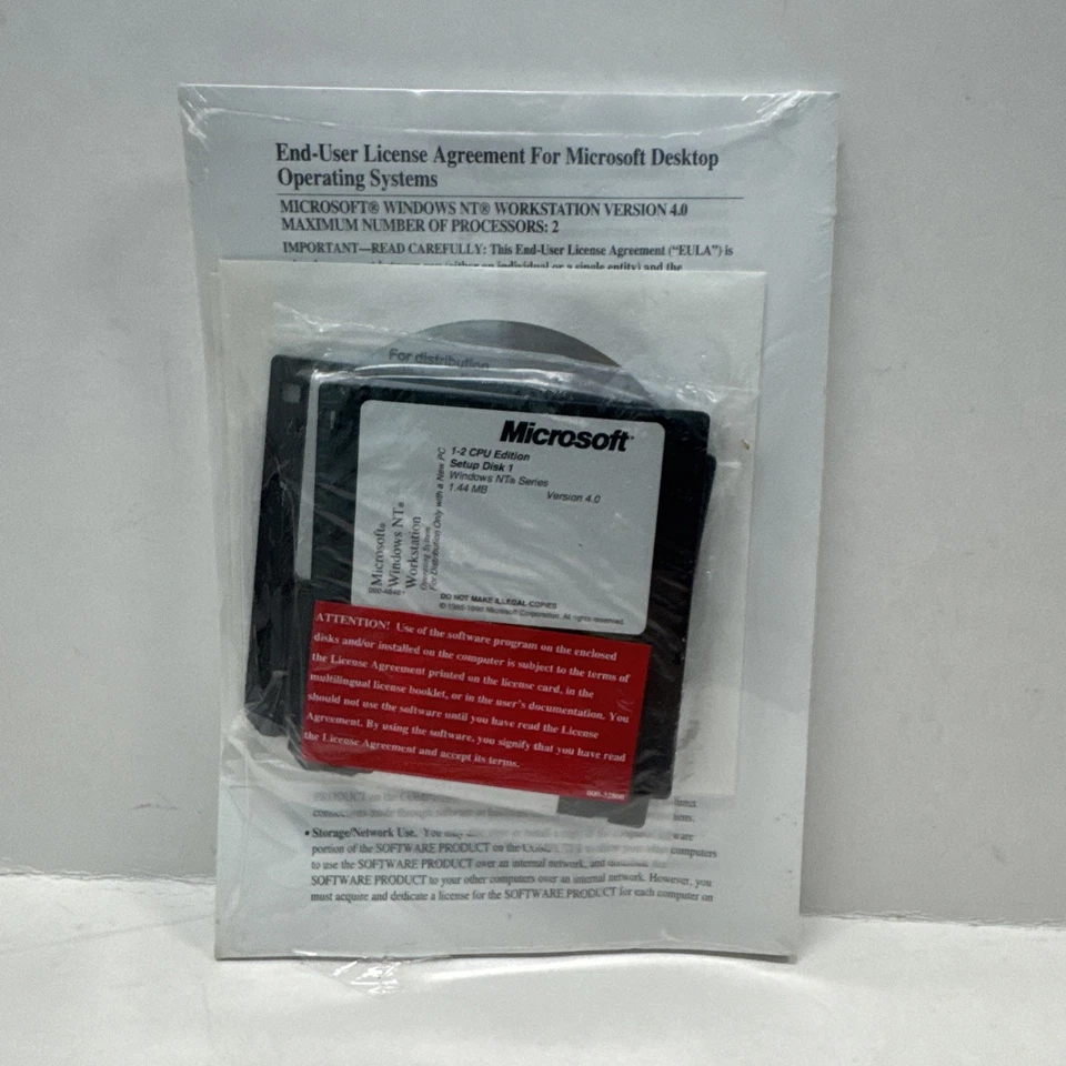 Dell Windows NT Workstation Operating System Version 4.0 -Factory sealed - Image 3 of 4