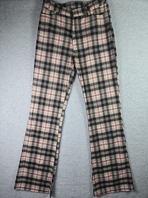 Vintage Street Code Bootcut Plaid Pants Womens Size 7 Made in USA