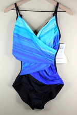 Women's Wrap Embrace your Curves Slimming One Piece Swimsuit Size M 8-10