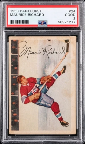 1953 Parkhurst Maurice Richard PSA 2 #24 Montreal Canadiens HOF