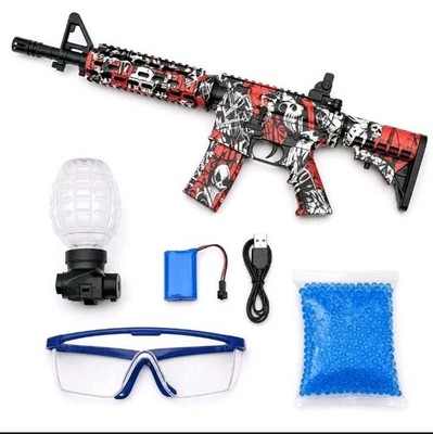 Gel Blaster Rifle Kit M4-Style Full-Auto/Semi-Auto Electric W/+100,000 Gel Balls