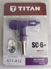 Titan SC-6 5000 PSI 34.5 MPa 671-412/122314 Reversible Fine Finishing Spray Tip