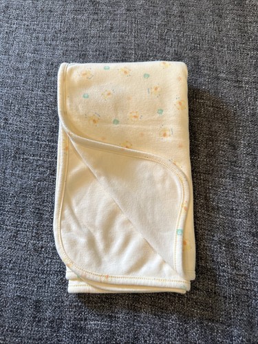 Carter’s Child Of Mone Yellow Chicks Frogs Blanket Baby Swaddle 30x28 Inches
