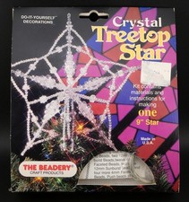 Vintage Christmas Crystal Treetop Star Beaded Kit In Original Package Beadery