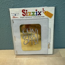 Sizzix Simple Impressions Embossing Folder Phrase, Congrats 38-9661 NEW