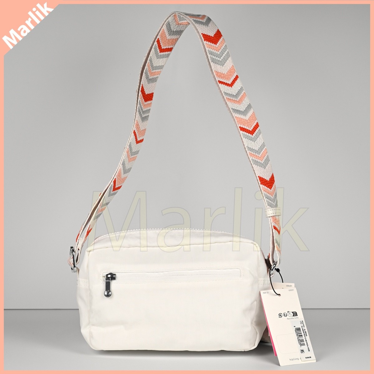 Genuine Kipling Albena Small Crossbody Shoulder Bag, Alabaster