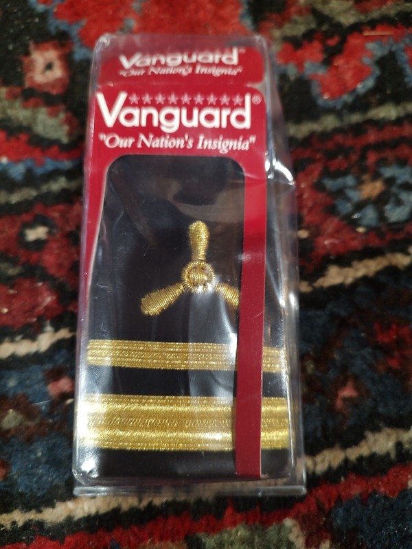 Marine Uniforn Ship 3rd Engineer Shoulder Board Epaulette Two Stripes Vanguard