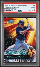 2025 BOWMAN CHROME MEGA BOX METEORIC RISE #6 WALKER JENKINS PSA 9