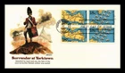 Dr Jim Stamps Surrender At Yorktown Virginia Capes Block Fleetwood Cachet FDC