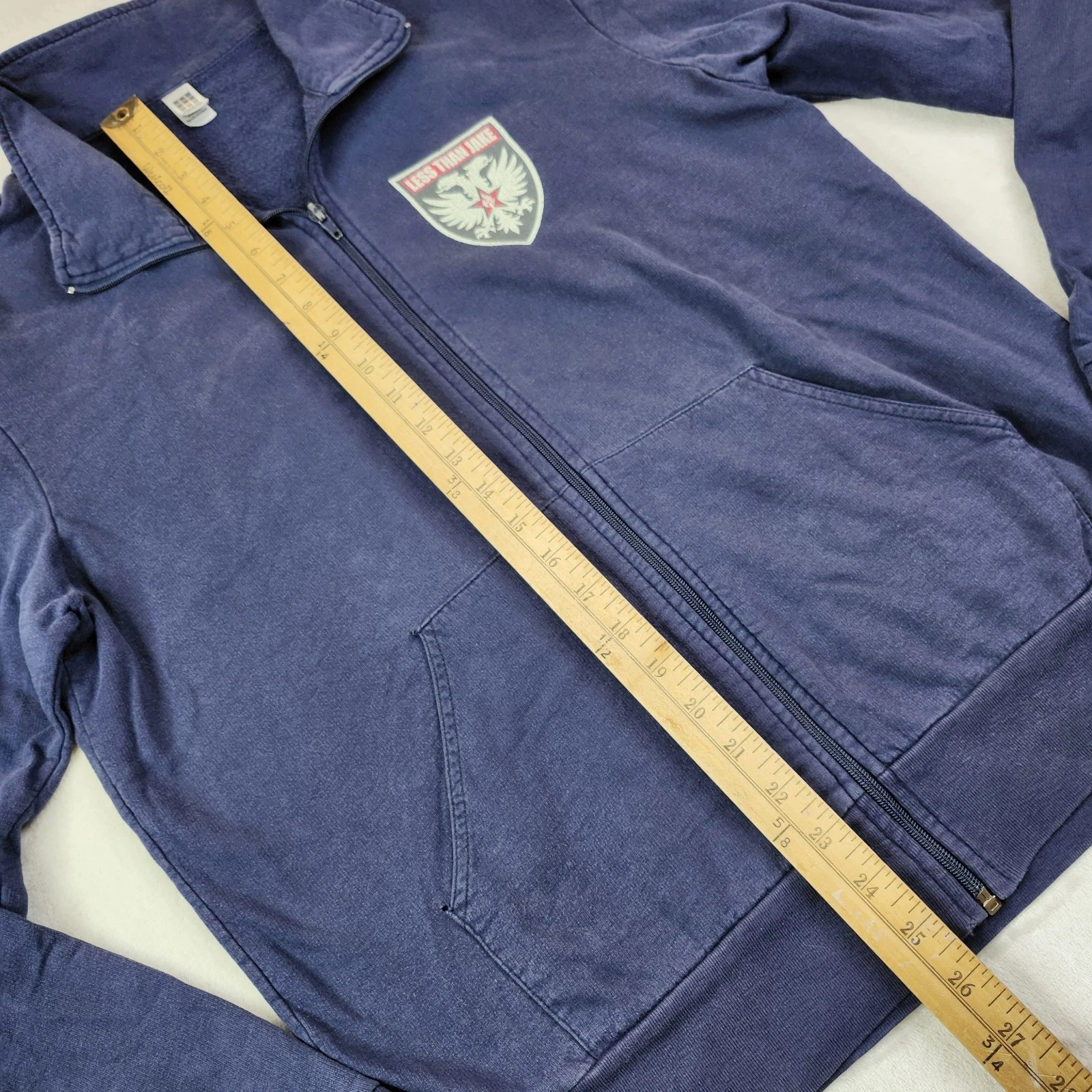 Vintage Less Than Jake Full Zip Track Jacket Mens Large Navy USA Made - product detail image 10