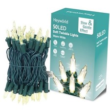 Slow Twinkle Lights, Soft Twinkling Christmas String Lights, UL 50 LED 1