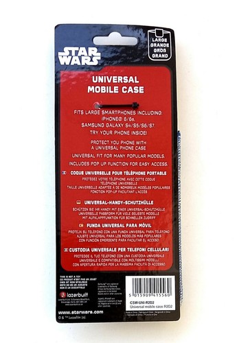 Star Wars Phone Case - R2-D2 UNIVERSAL MOBILE PHONE CASE POUCH - New - Picture 2 of 5