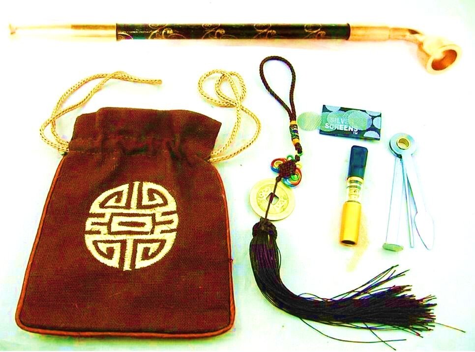 Samurai Style Japanese Kiseru Smoking Pipe Set - Traditional