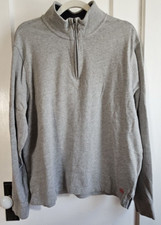 Brooks Brothers 1/4 zip pullover sweatshirt men Sz L 100 cotton grey