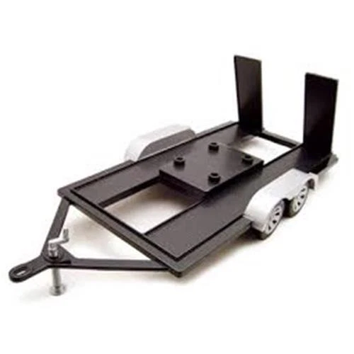 1:18 MotorMax Carrello Trasporto Auto 2-Assi Car Transporter Trailer MTM76009 Mo - Photo 2/2