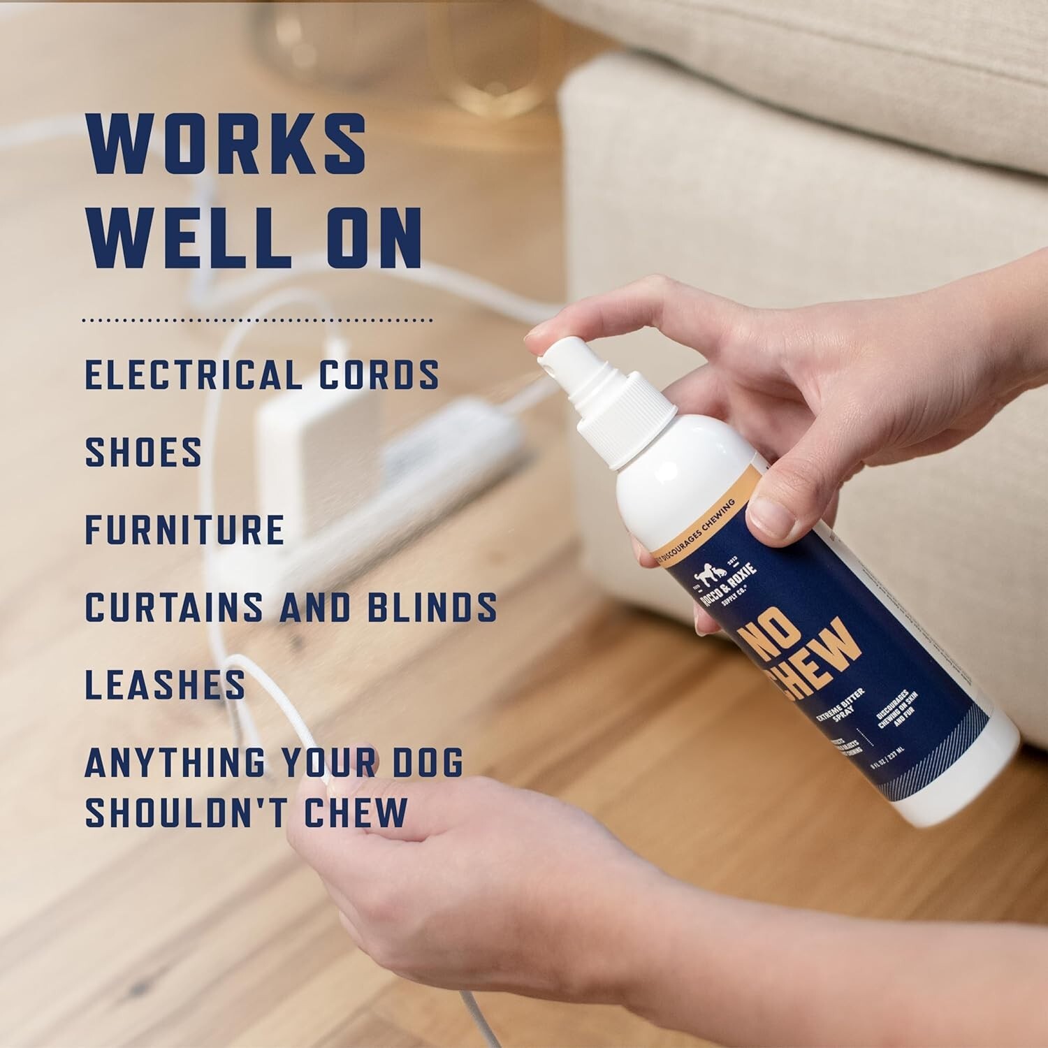 Ultimate No Chew Spray for Dogs - Alcohol-Free, Safe for Furniture & Fabrics