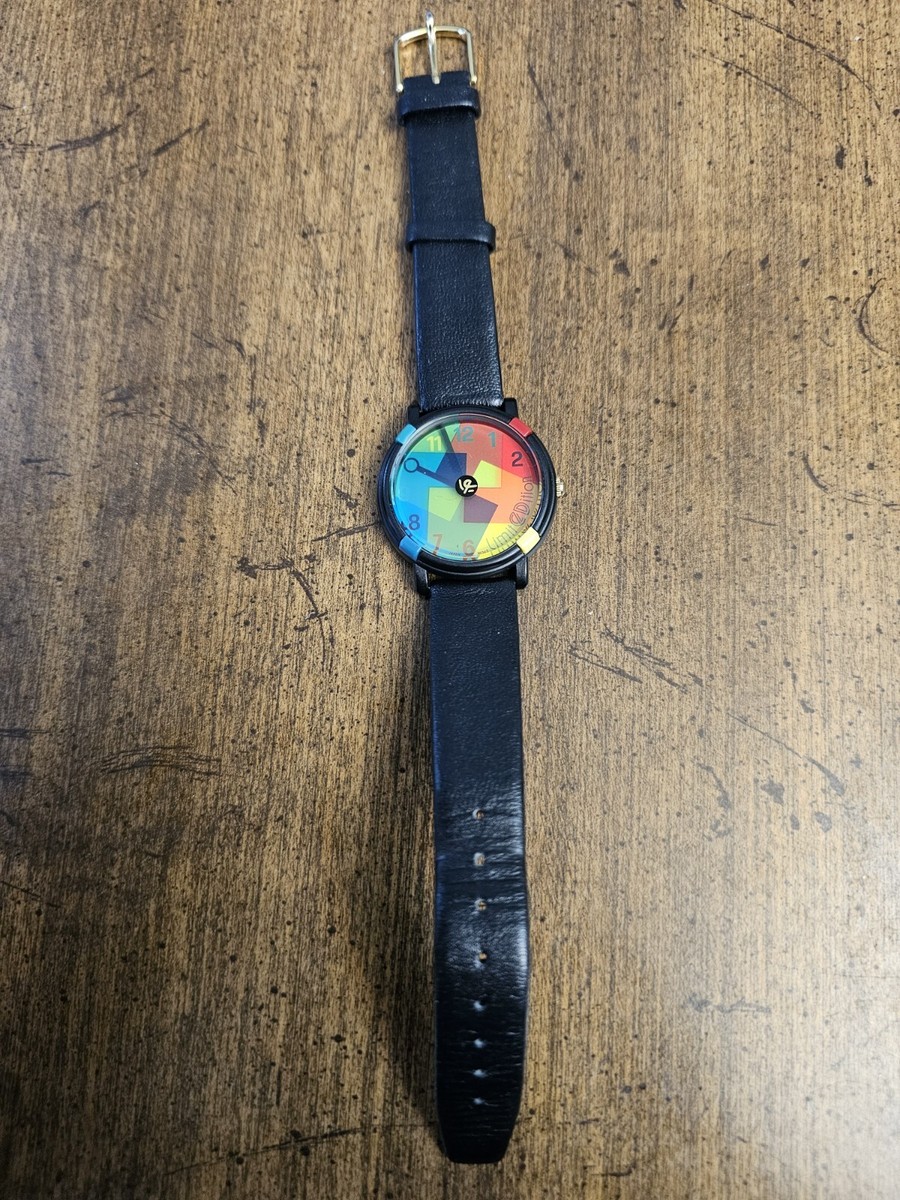 VTG John Zaboyan Rainbow Geometic Limited Edition Women\'s 32MM Watch New Battery MGA Entertainment Rainbow High Female Child LCD Watch in  main image 4