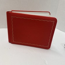 Memories Forever 5 X 7 Album Red Scrapbook 10 Pages Gold Embossed Border Damage
