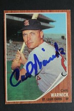 St Louis Cardinals Carl Warwick Signed Autograph 1962 Topps RC #202 ROOKIE BAT