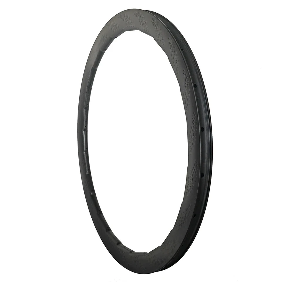 700C波环碳纤维公路自行车轮辋夹无内胎45毫米深28毫米宽24小时 — 第 3/4 张图片