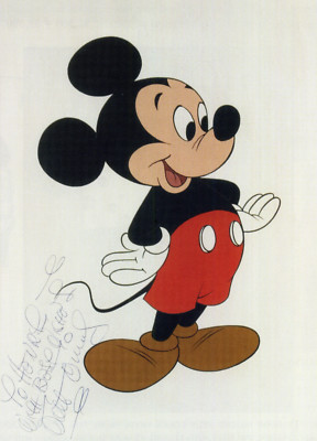 WALT DISNEY signierte Cartoon Comedy Film Regisseur & Animator MICKEY MOUSE Vordruck