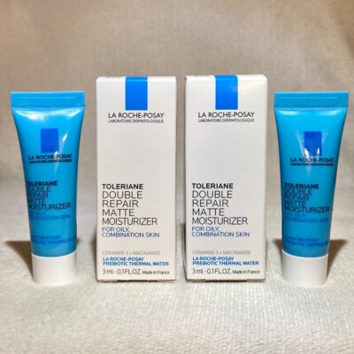 2x La Roche-Posay Toleriane Double Repair Moisturizer SAMPLE .1oz, 3ml Each NIB