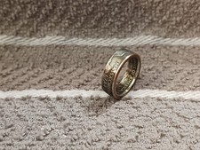 Massachusetts Handcrafted Washington Quarters coin ring, size 6 2000