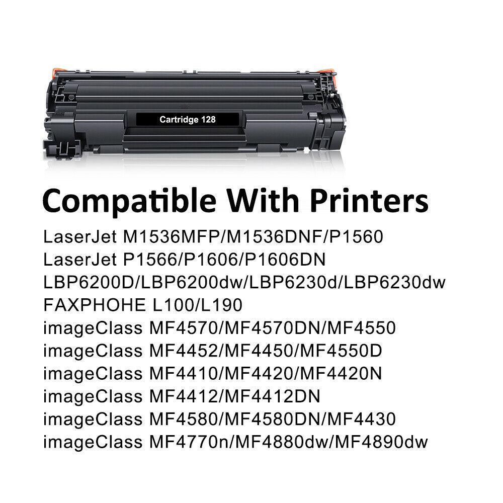 3-Pack Canon 128 Black Toner Cartridges - Fits ImageClass D530 Mf4770n C 490617 - Foto 6