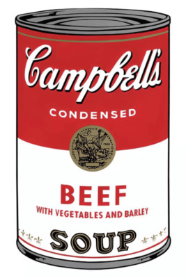 ANDY WARHOL - CAMPBELL'S SUPPENDOSE 11.49 2020 Open Edition - EXZ