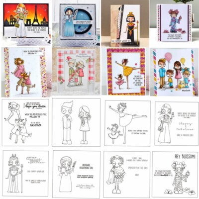 Mädchen tanzen klar Stempel DIY Scrapbooking Album Handwerk Kartenherstellung