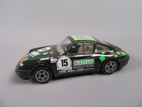 A863 Vintage 1995 Burago 4195 Porsche 911 Carrera Cup #15 Negro 1:43 Bburago - Imagen 4 de 7
