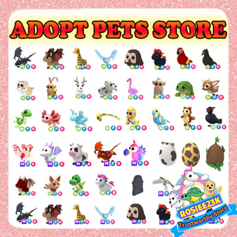 Pets, Eggs, Gifts individuals & bundle - Adopt from Me - Cheap & Fast  Delivery!!