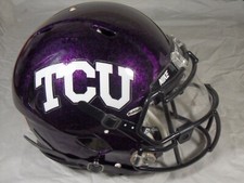 Riddell Speed TCU Horned Frogs Custom Purple Marble Football Game Helmet L