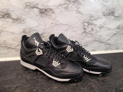 Nike Air Jordan IV 4 Retro Metal Baseball Cleats Black 807710-010 Mens Size  15 | eBay