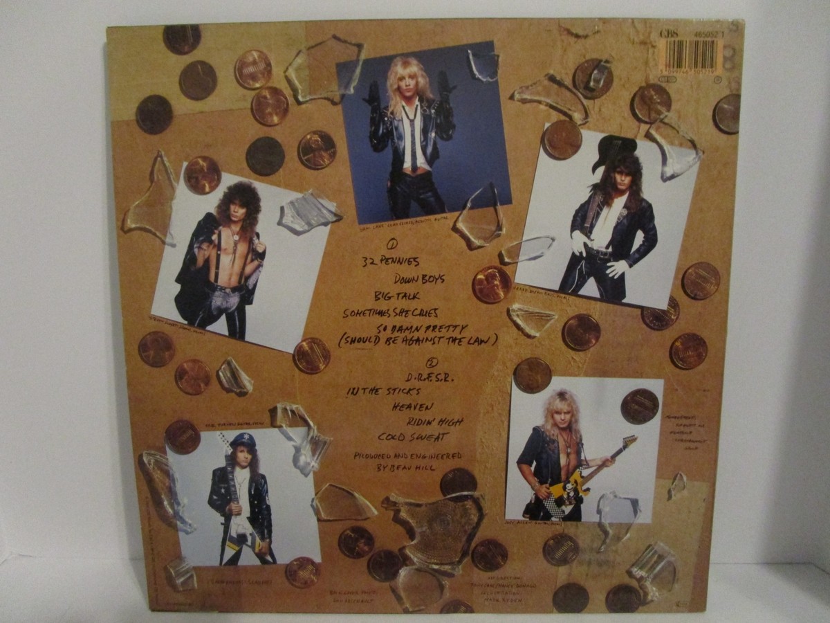 Warrant - Dirty Rotten Filthy Stinking Rich 1989 Original Vinyl LP