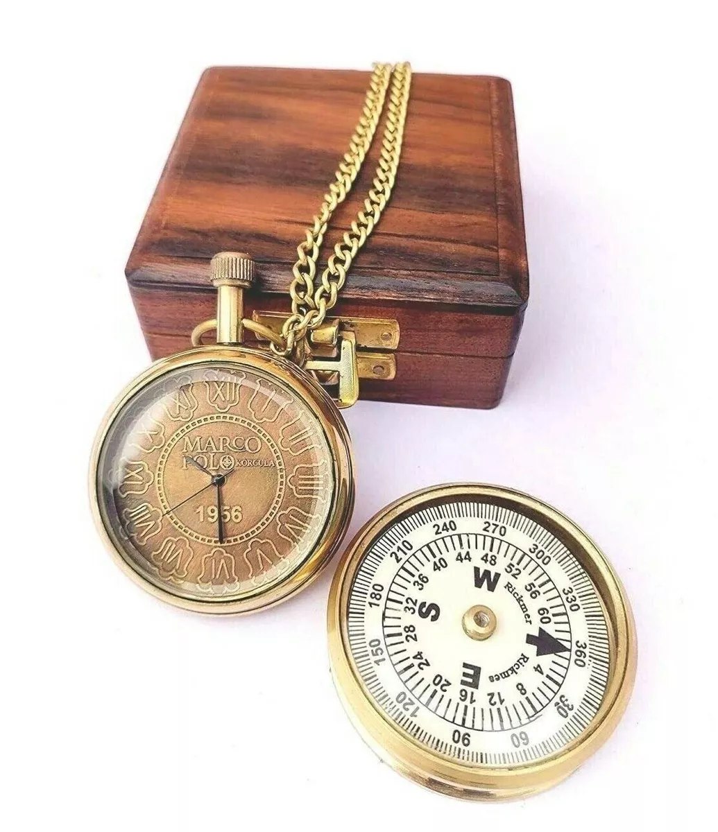 One Piece Film Gold Pocket Watch Compass