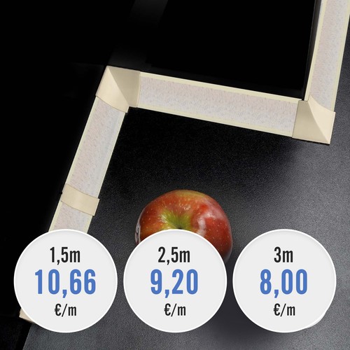 Abschlussleiste 15mm und 23mm 1,5m & 2,5m & 3m Winkelleiste Wandabschlussleiste - Bild 24 von 38