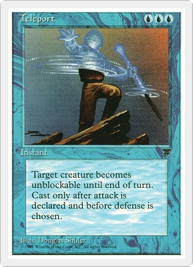 TELEPORT mtg NM Chronicles 1 Rare UNPLAYED