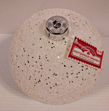 Holiday Time Shatterproof White and Gold Glitter Large Ball Ornament Set of 2