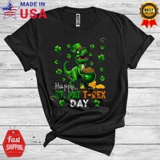 Happy St. Pat T-Rex Day, Dinosaur Shamrocks St Patricks Day Toddler Boys T-Shirt