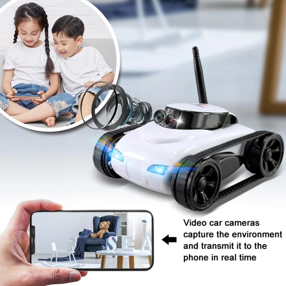 Interesante fax Ordinario WIFI RC Car Real-time Mini Camera Video Remote Control Robot Tank Wireless  Toys、 | eBay